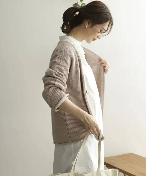 ローゲージカーディガン
