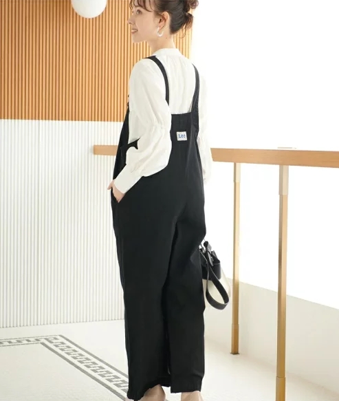 フロントジップサロペットパンツ