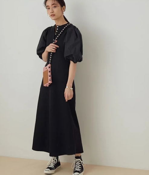 ボタンディテールワンピース