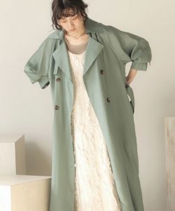 シースルーロングトレンチコート