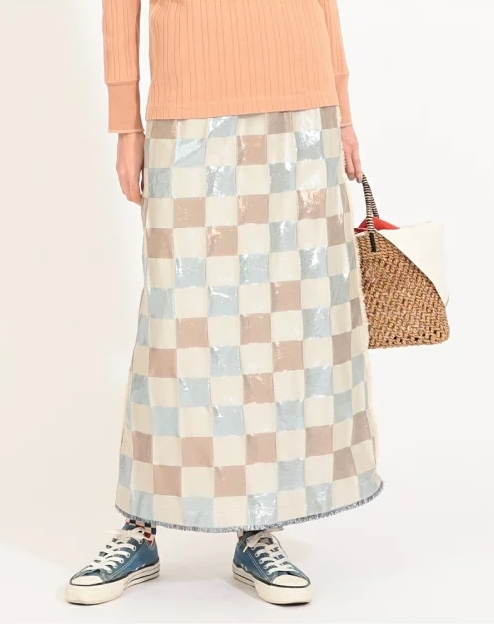 maturely / Glitter Check Maxi