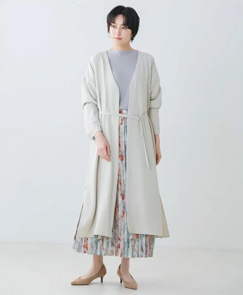 バックプリーツカーディガン