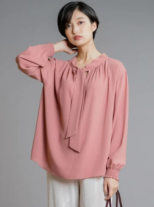 【socolla】2WAYボウタイブラウス