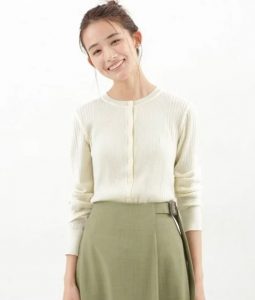 思いきり洗えるニット リブカーディガン 長袖