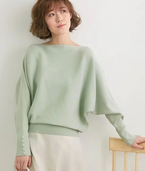 マシュマロニット袖パールドルマン