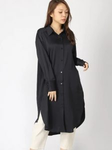 ビックシルエットシャツワンピース