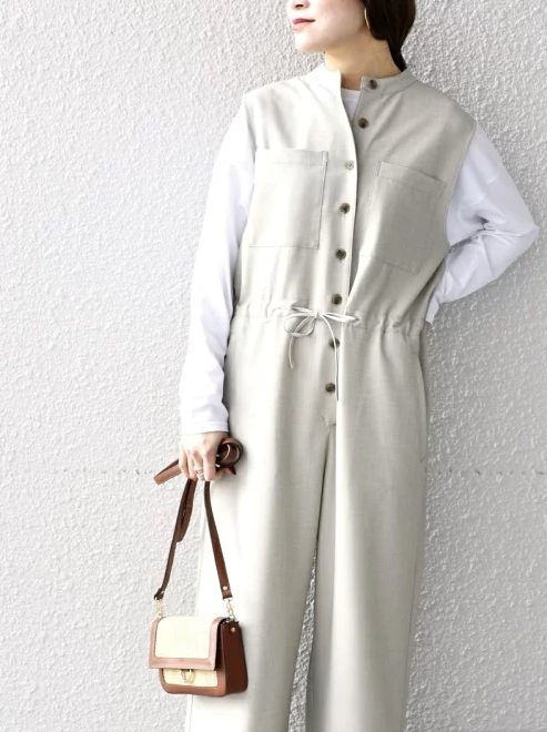 ドローストリングジャンプスーツ