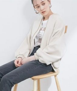 合皮&エコスエードボリュームブルゾン