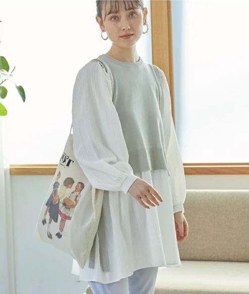 ニットベストドッキングプルオーバー