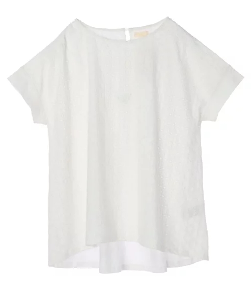 フロントアイレットレースカットソー