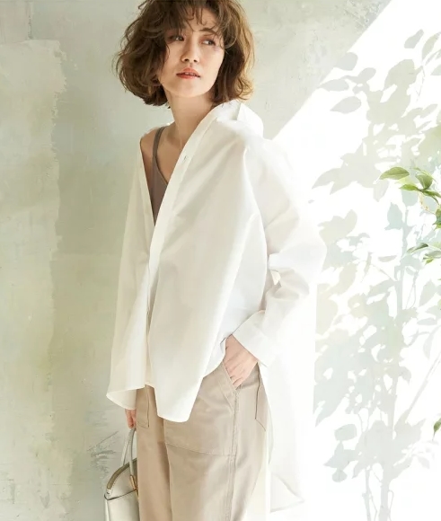 ポンチョシャツブラウス