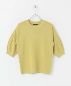 パフスリーブ5分袖ニット