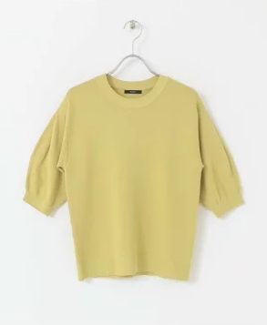 パフスリーブ5分袖ニット