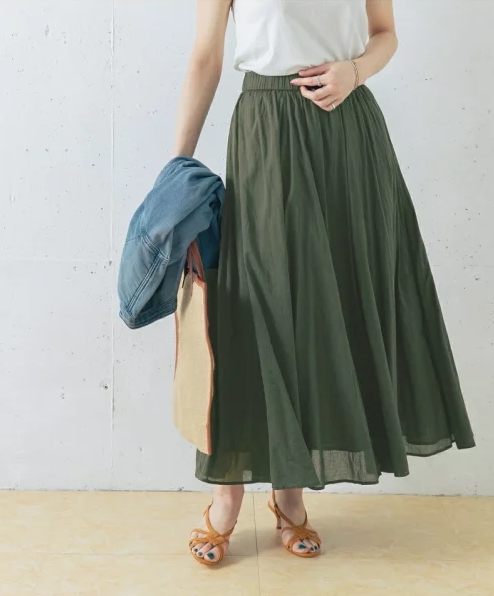 ギャザーロングスカート