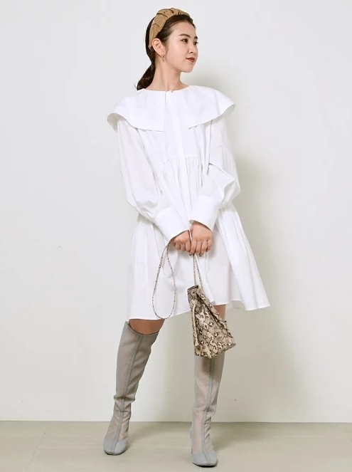 ビッグカラーミニワンピース