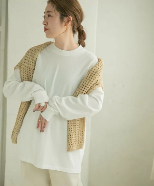 強撚天竺ロングTシャツ