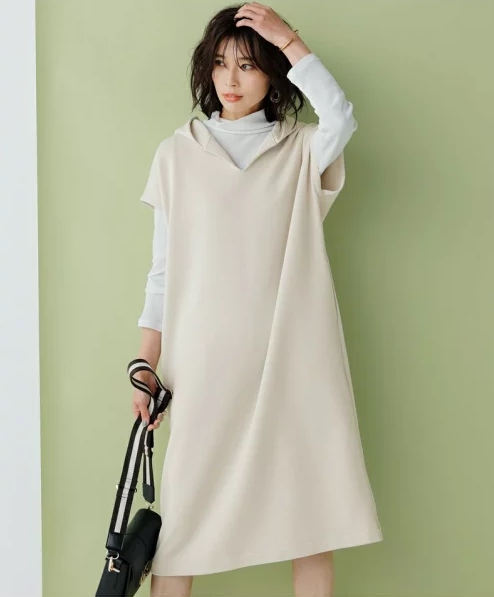 コットンポリエステルダンボール セットワンピース