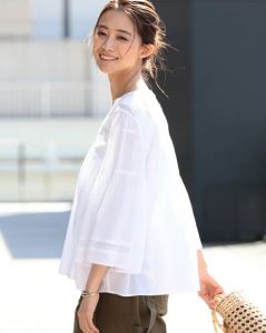 ピンタック レース ブラウス 21SS　ビームス