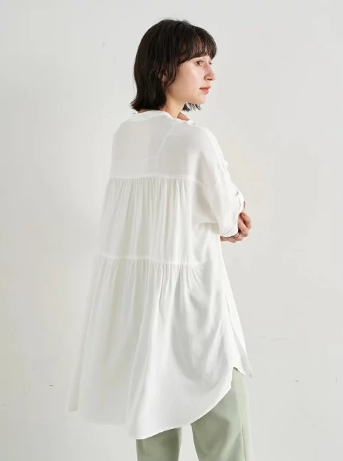 バックティアードチュニック(半袖)