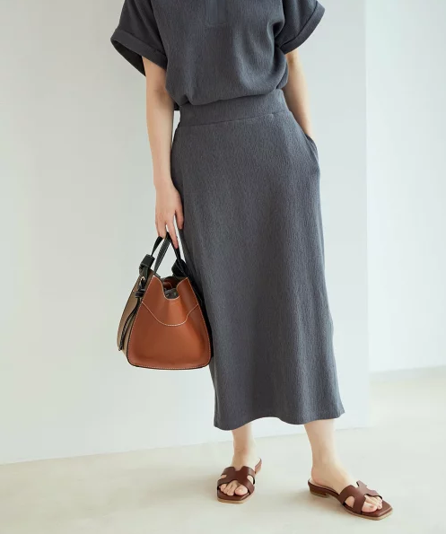 ふくれジャガードタイトスカート