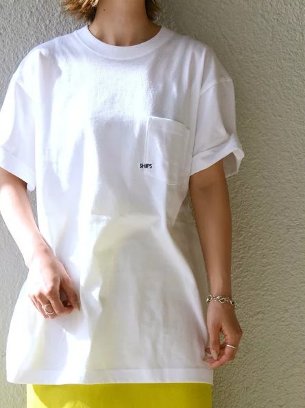 マイクロ SHIPSロゴ ポケット Tシャツ