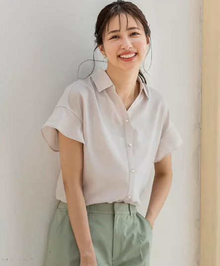 リネンライク ブラウス