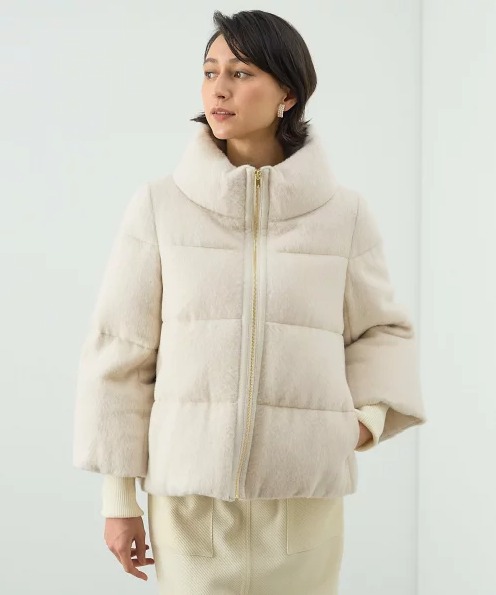 ANAYI アルパカシャギーダウンコート