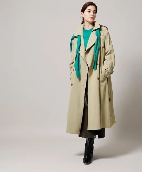 ROPE’ キルティングベスト付きシャンブレートレンチコート