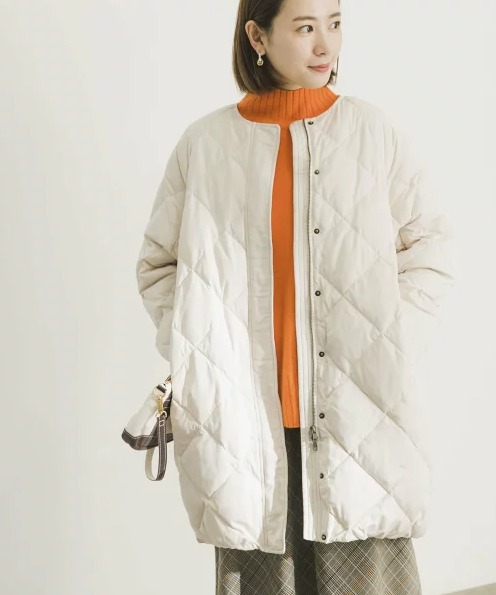 URBAN RESEARCH ロングコクーンキルティングダウン