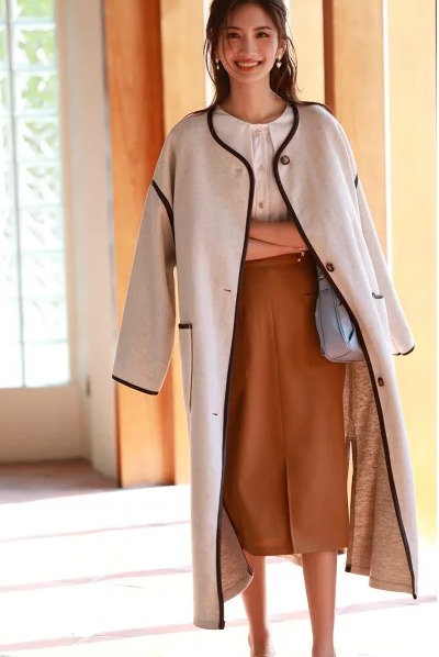 SAISON DE PAPILLON オーバーサイズガウンコート