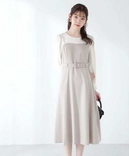 PROPORTION BODY DRESSING ドッキングフレアワンピース