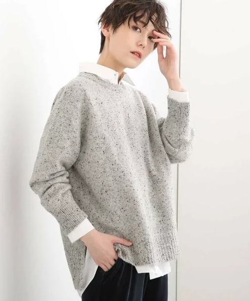 INDIVI カラーネップニット