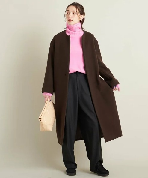 BEAUTY ＆ YOUTH MANTECO ノーカラーベルト ロングコート 2