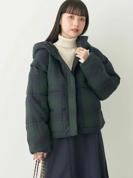 earth music&ecology チェック中綿ジャケット