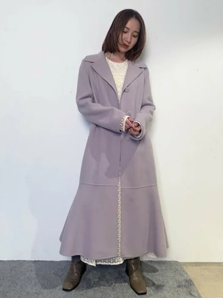 FRAY I.D ペプラムストレッチリバーコート