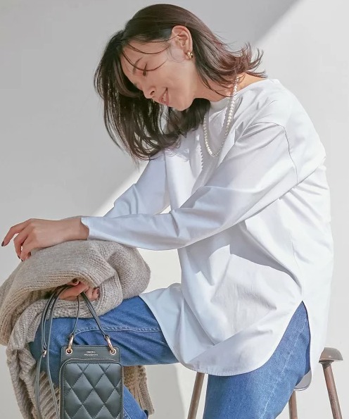 23区 コットンベアジャージー ロング Tシャツ