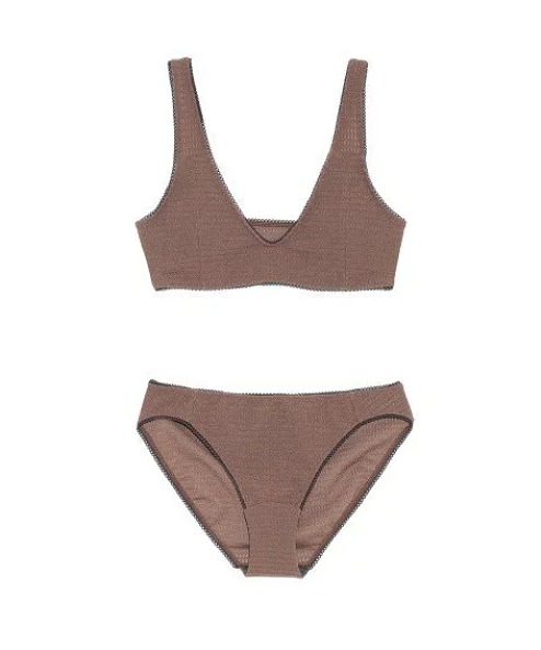 LILY BROWN フラッフィーワッフル ノンワイヤーブラ・ショーツセット