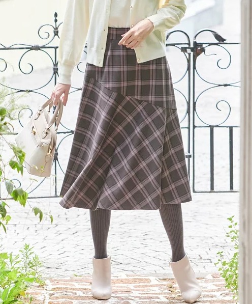 any SiS アシンメトリーマーメイドフレア スカート