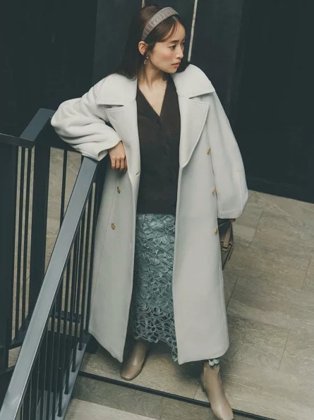 SNIDEL ウエストフィットロングコート