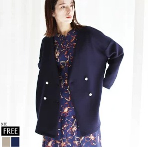 REAL CUBE パールボタンダンボールコート