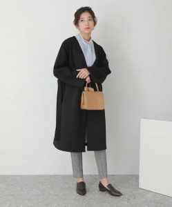 Bou Jeloud ダンボールノーカラーロングコート