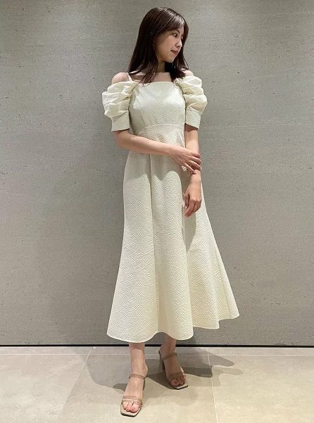 SNIDEL オフショルキャミマーメイドワンピース