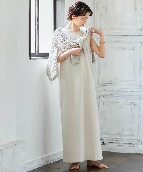 URBAN RESEARCH BACKボタンストレートロングワンピース