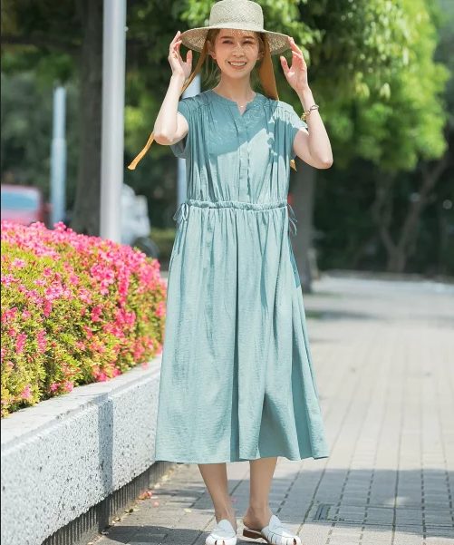 ROSSO ウエストマークフレンチスリーブワンピース（RA35-26K502）