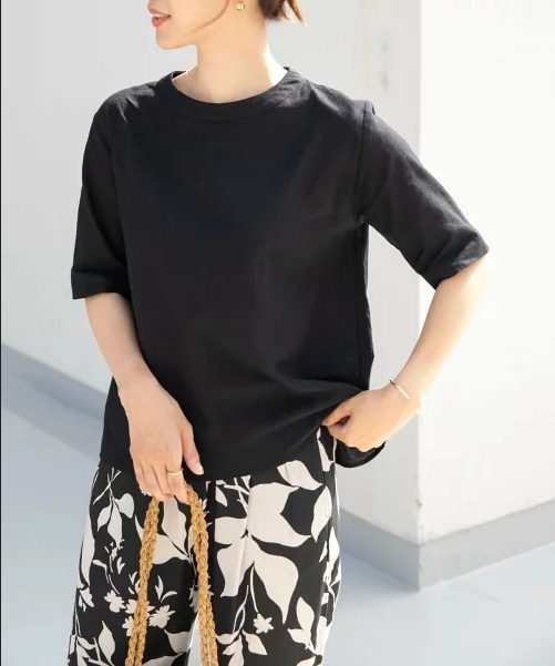 DOORS リネンコットンバックリボンブラウス