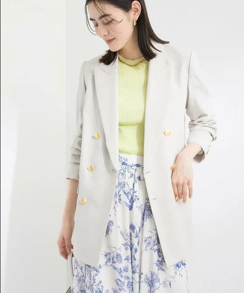 ROPE’ リネンストレッチブレザージャケット