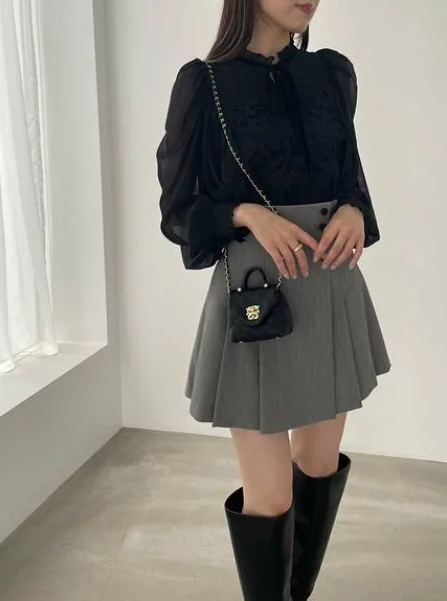 SNIDEL サイドプリーツスカショーパン