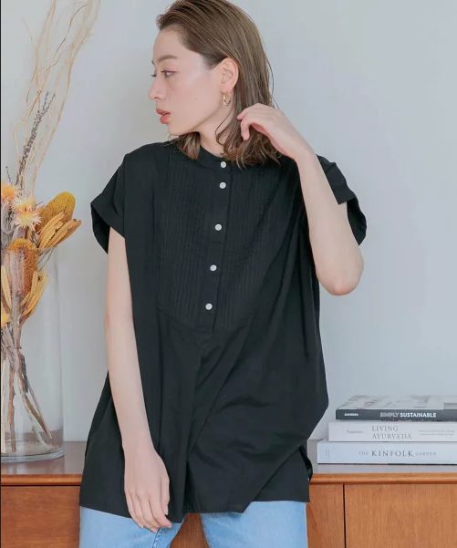Sonny Label エアリーコットンピンタックドレスシャツ