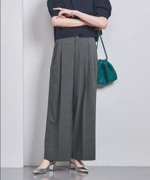 UNITED ARROWS タック イージー ワイドパンツ