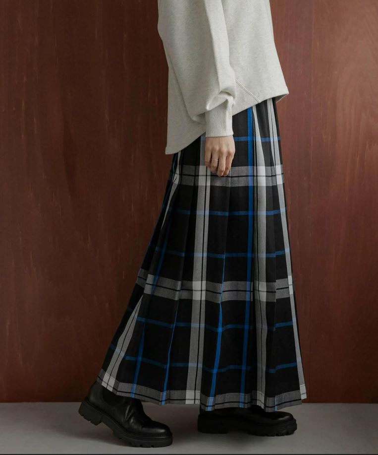 Sonny Label チェックプリーツイージースカート